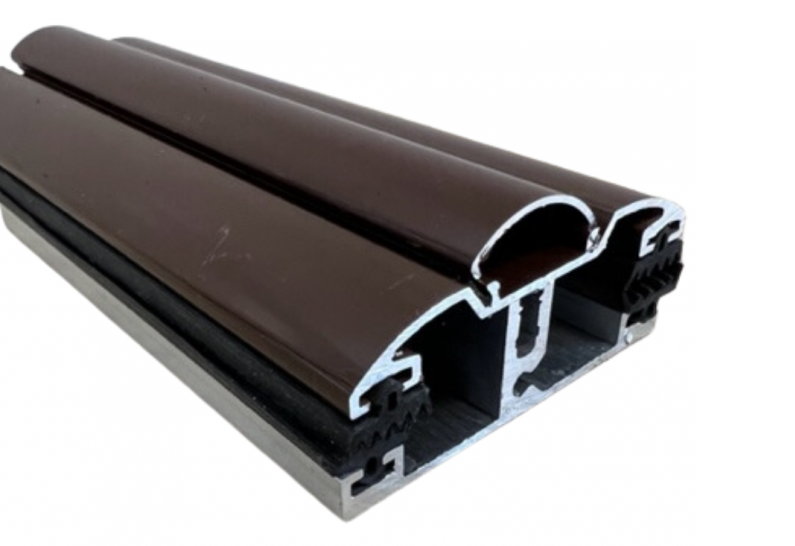 KIT PROFILO ALLUMINIO UNIVERSALE CON GIUNZIONE SUNWOOD 60mm - Marrone
